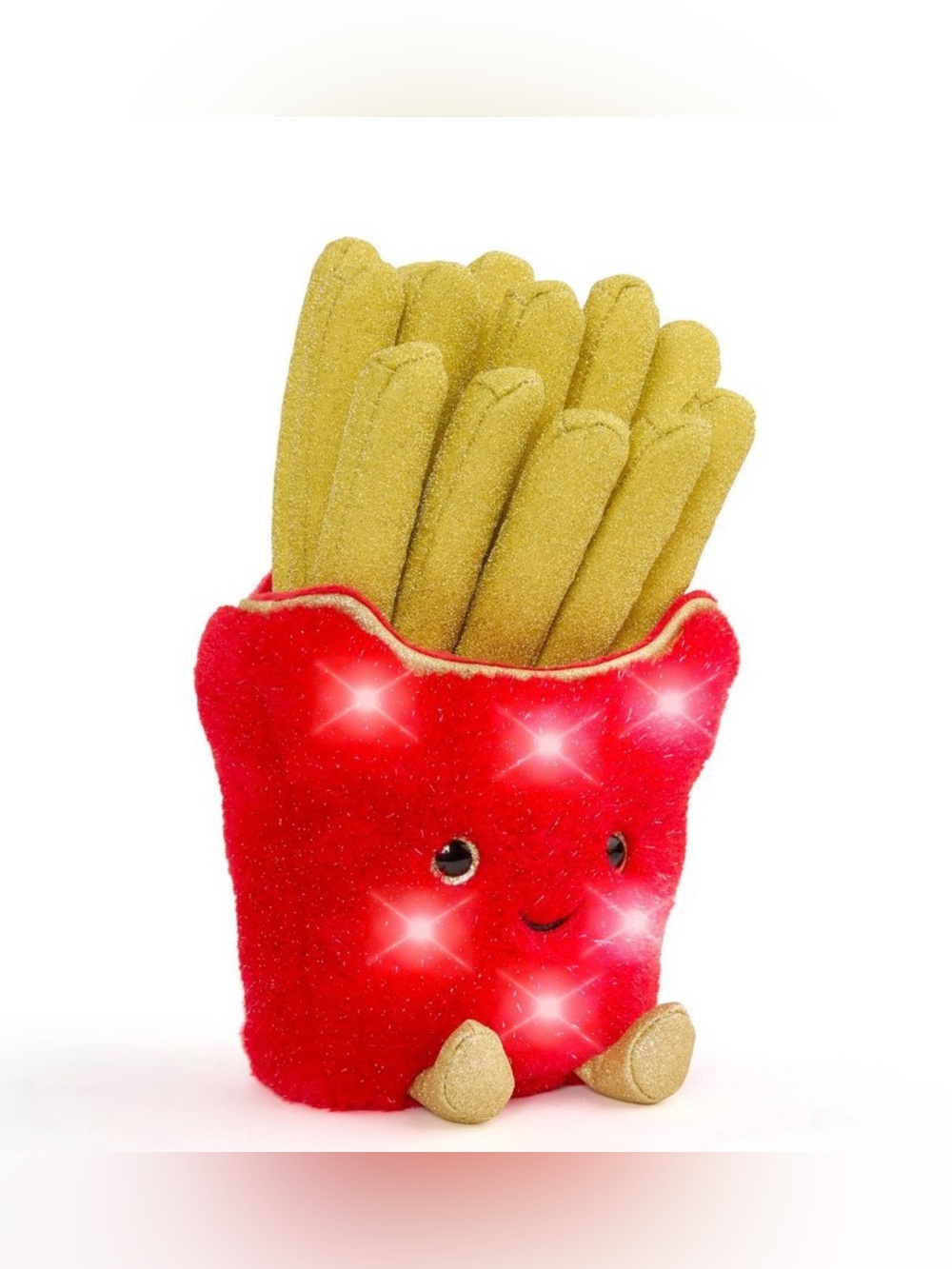 FAO Schwarz 11" Glow Brights Plush LED with Sound French Fries: Polyester Food